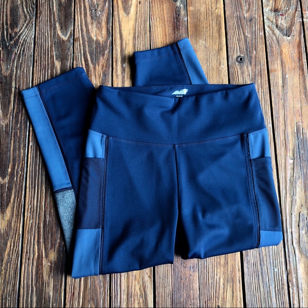 Navy workout capris